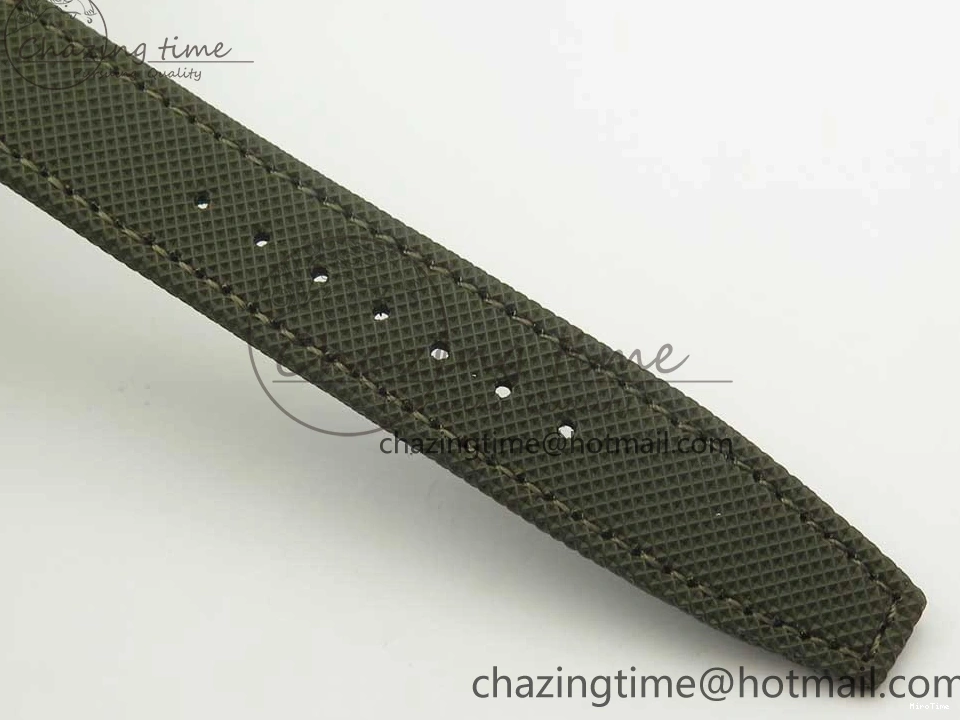 MIROTIME 0821 Classic PILOT IW389001 ZF 1:1 Best Edition Ceramic Case Green Dial on Green Nylon Strap A7750 (Function Same As Genuine) 7160